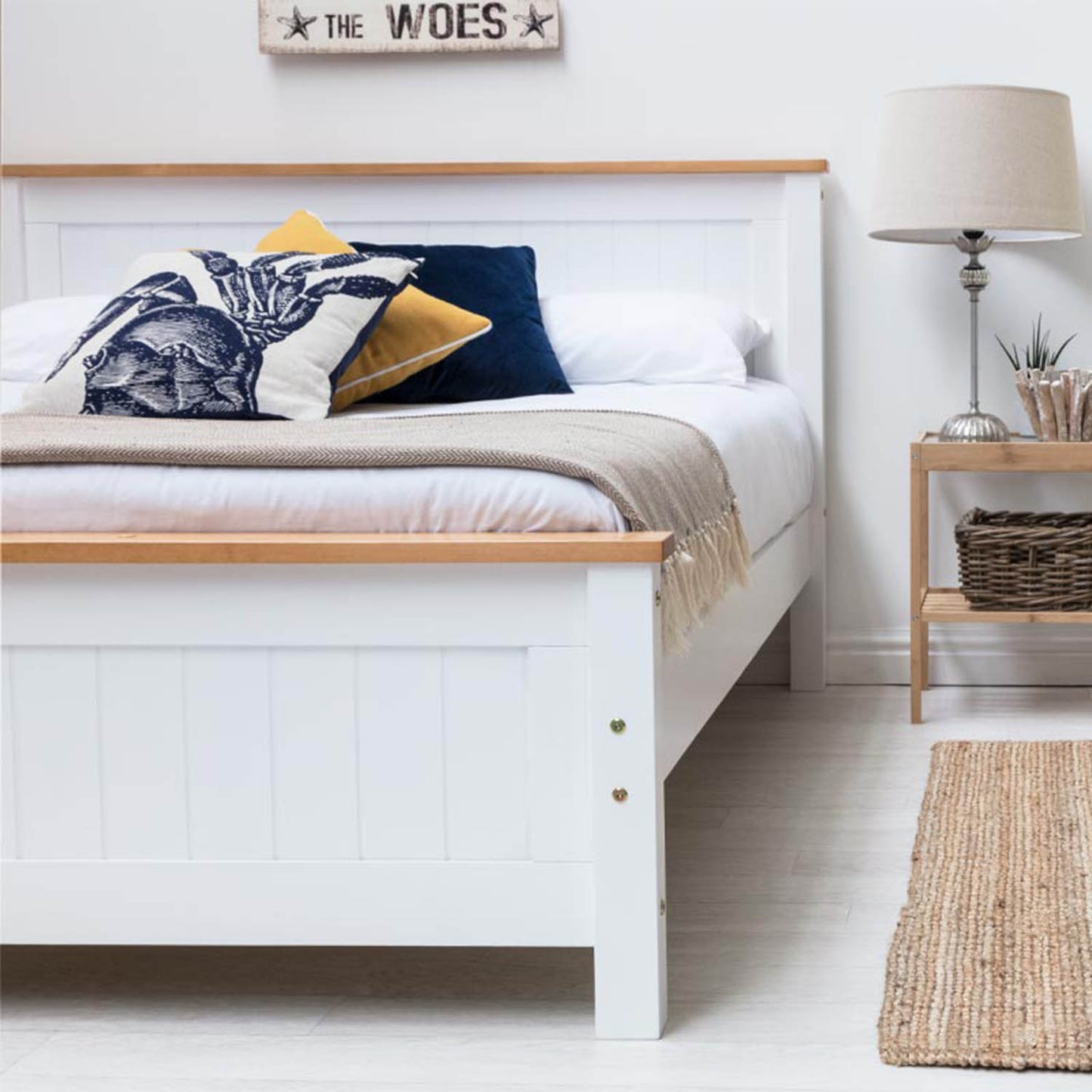 Rostherne Farmhouse White Wooden Bed