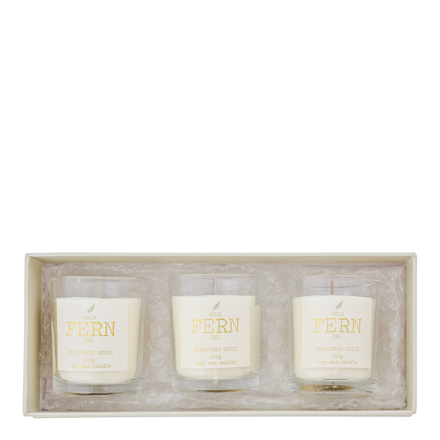 Irish Botanicals Wild Fern Christmas Candle Gift Set