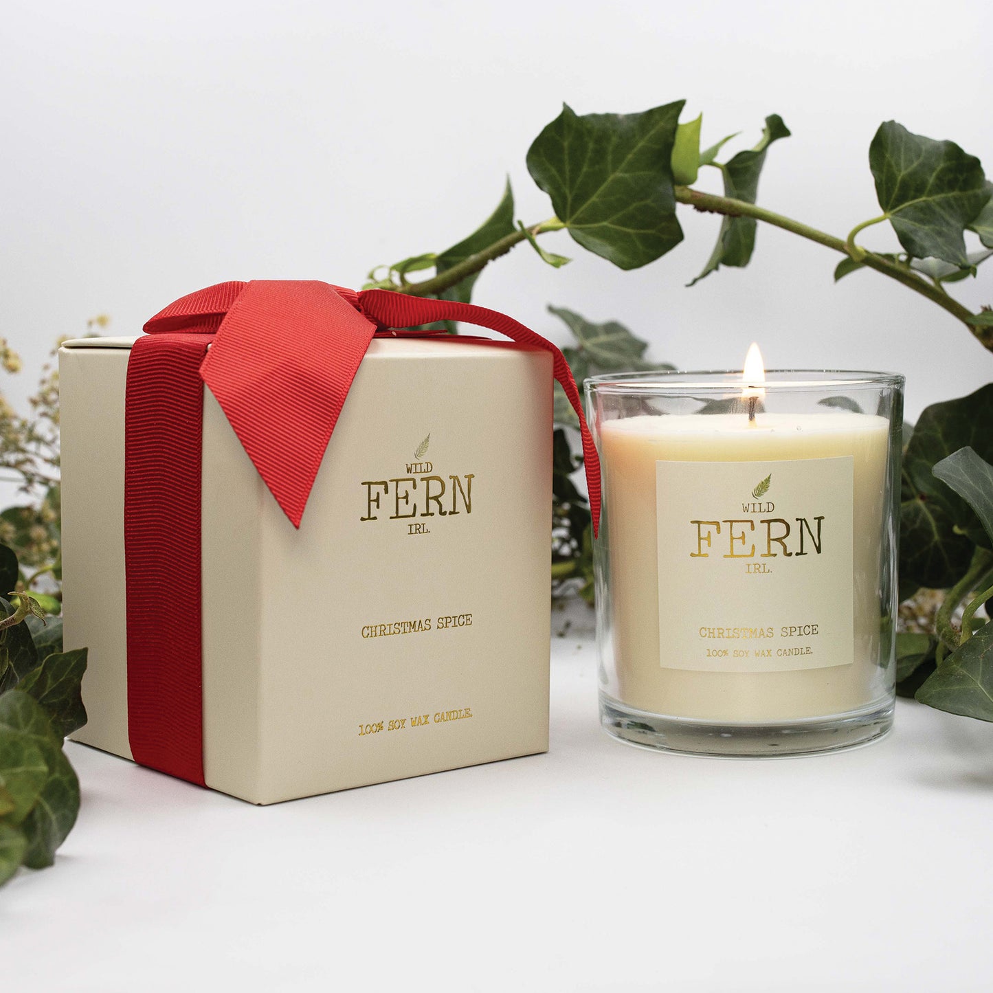 Irish Botanicals Wild Fern Christmas Candle