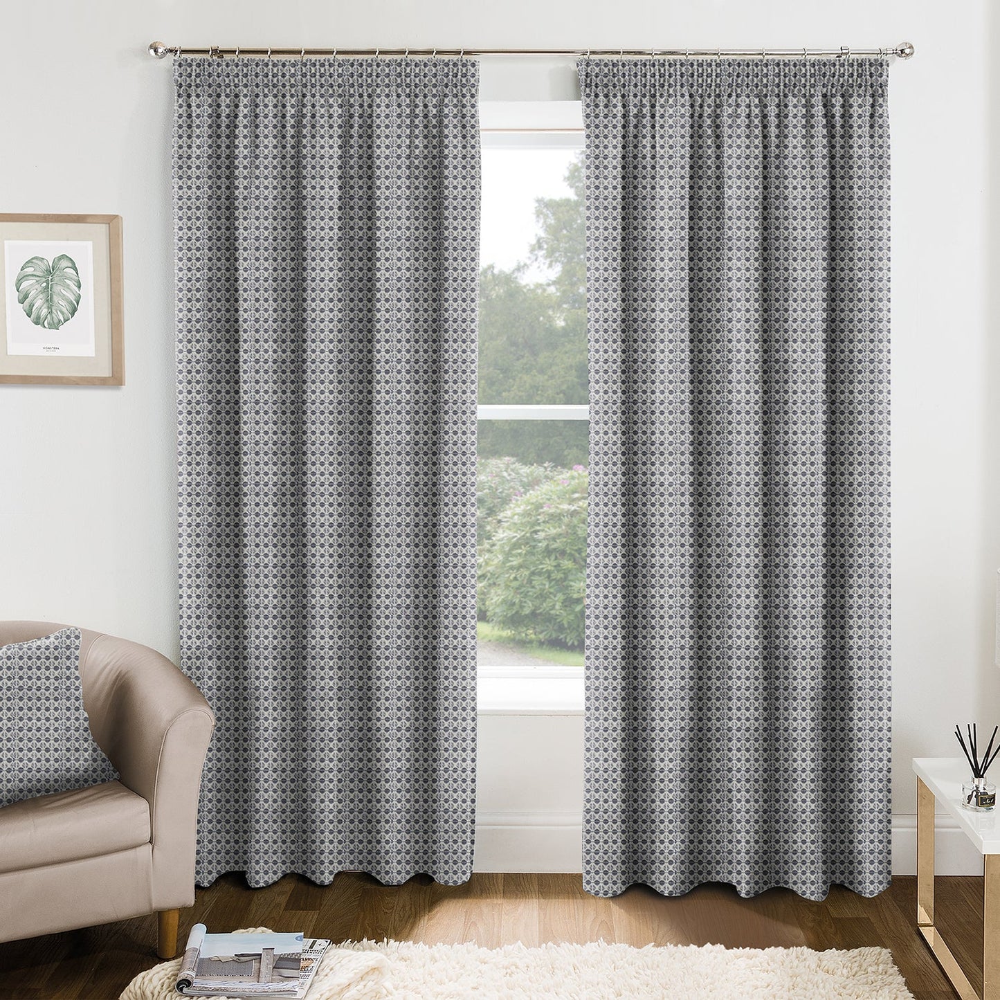 Limoges Grey Made to Measure Curtains