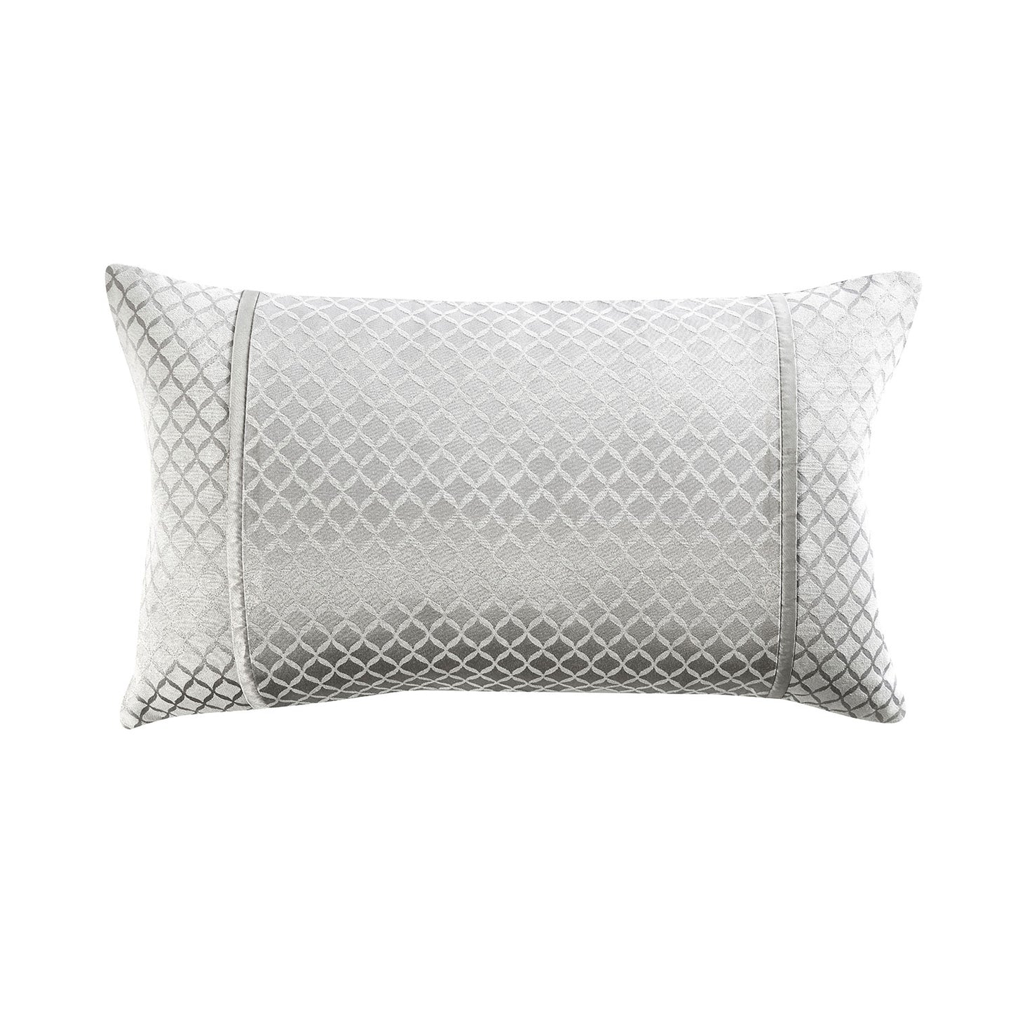 Othello Silver Jacquard Boudoir Cushion (30cm x 50cm)