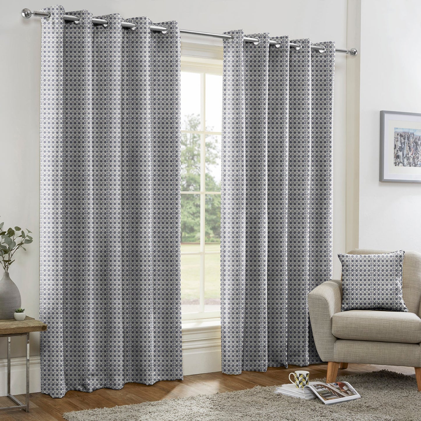 Limoges Grey Made to Measure Curtains