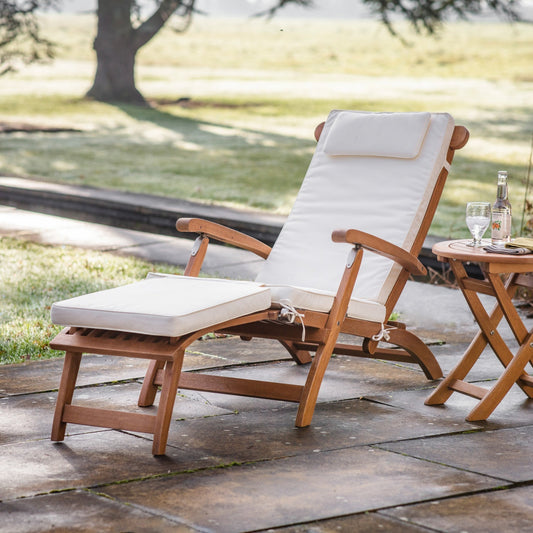 Syros Outdoor Wooden Lounger