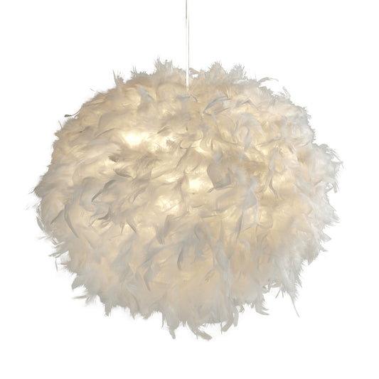 White Feather Pendant Light Shade