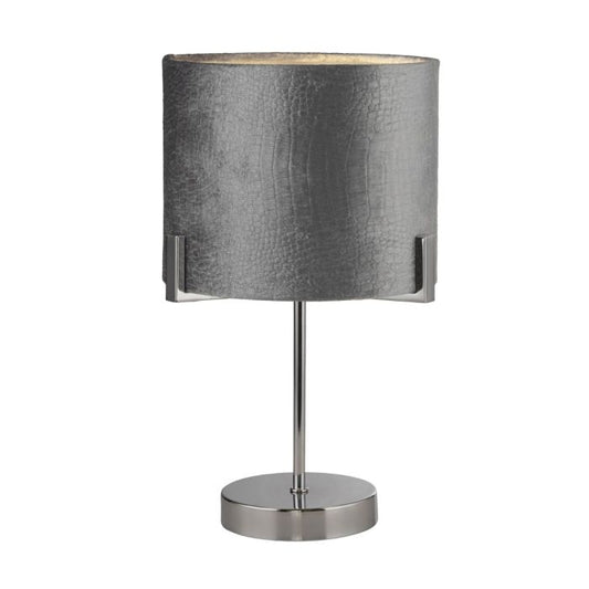 Texture Grey Velvet Table Lamp