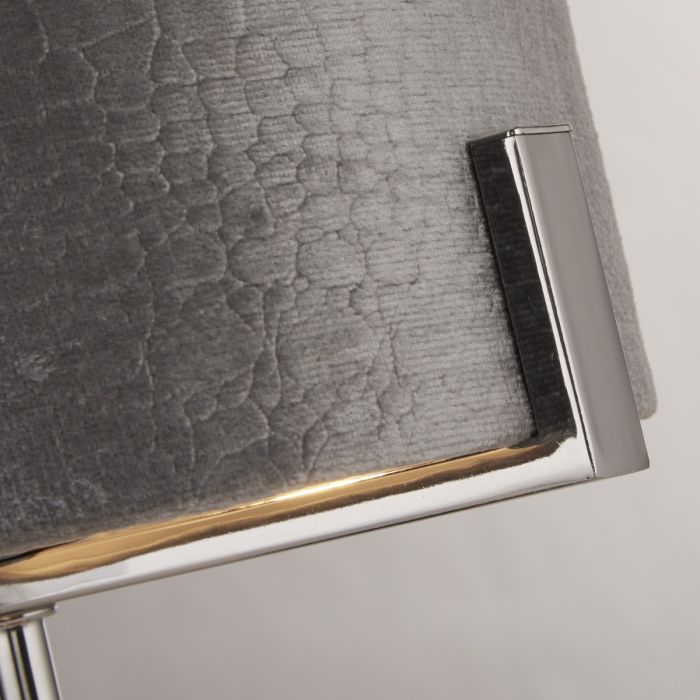 Texture Grey Velvet Table Lamp