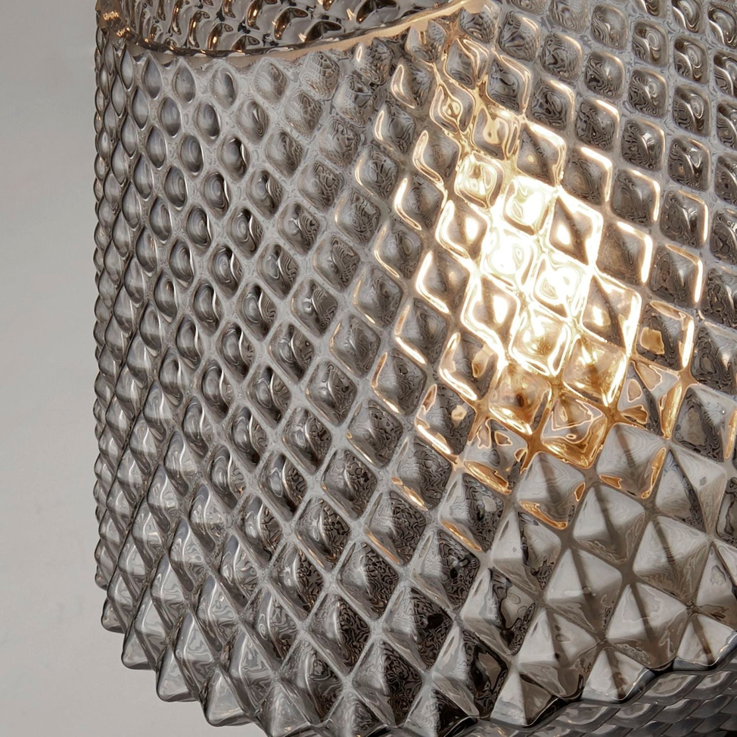 Textured Smoked Glass Table Lamp