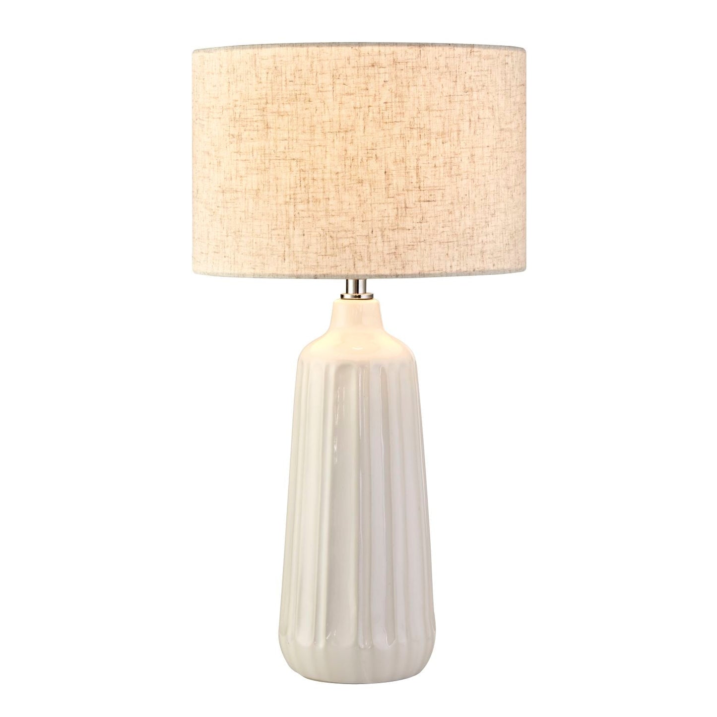 Cream Tall Ceramic Table Lamp with Shade