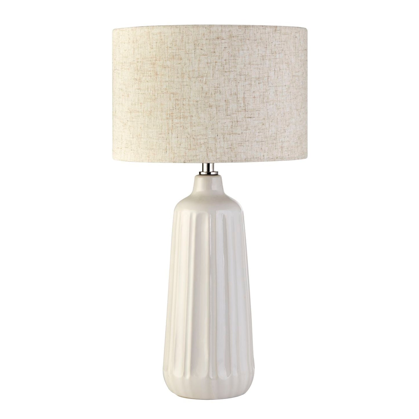 Cream Tall Ceramic Table Lamp with Shade