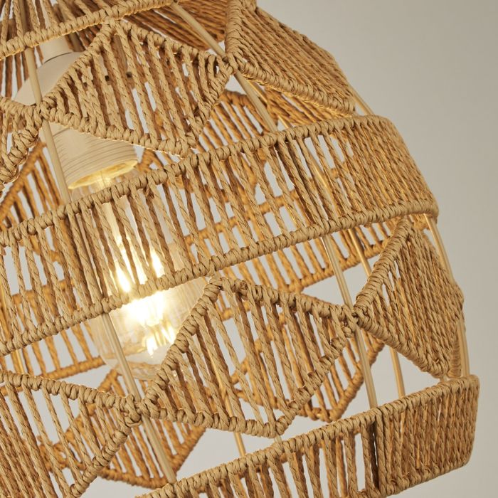 Diamond Pattern Rattan Easifit Light Shade – Julian Charles Home