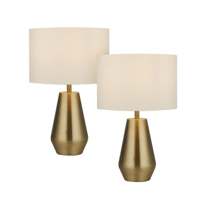 Antique Brass Base Touch Table Lamps Shades