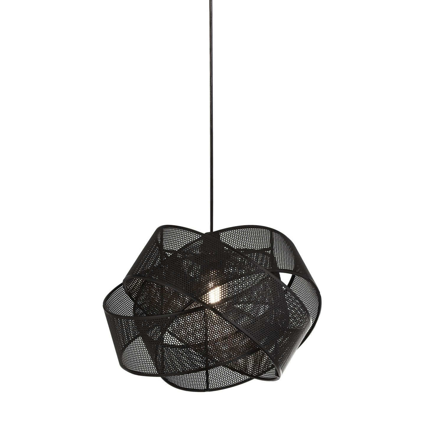 Black Twisted Band Light Shade