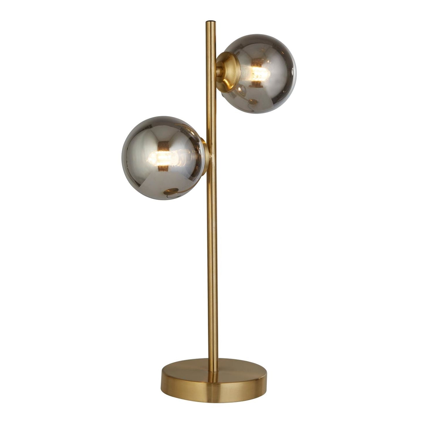 Brass And Smoke Table Lamp