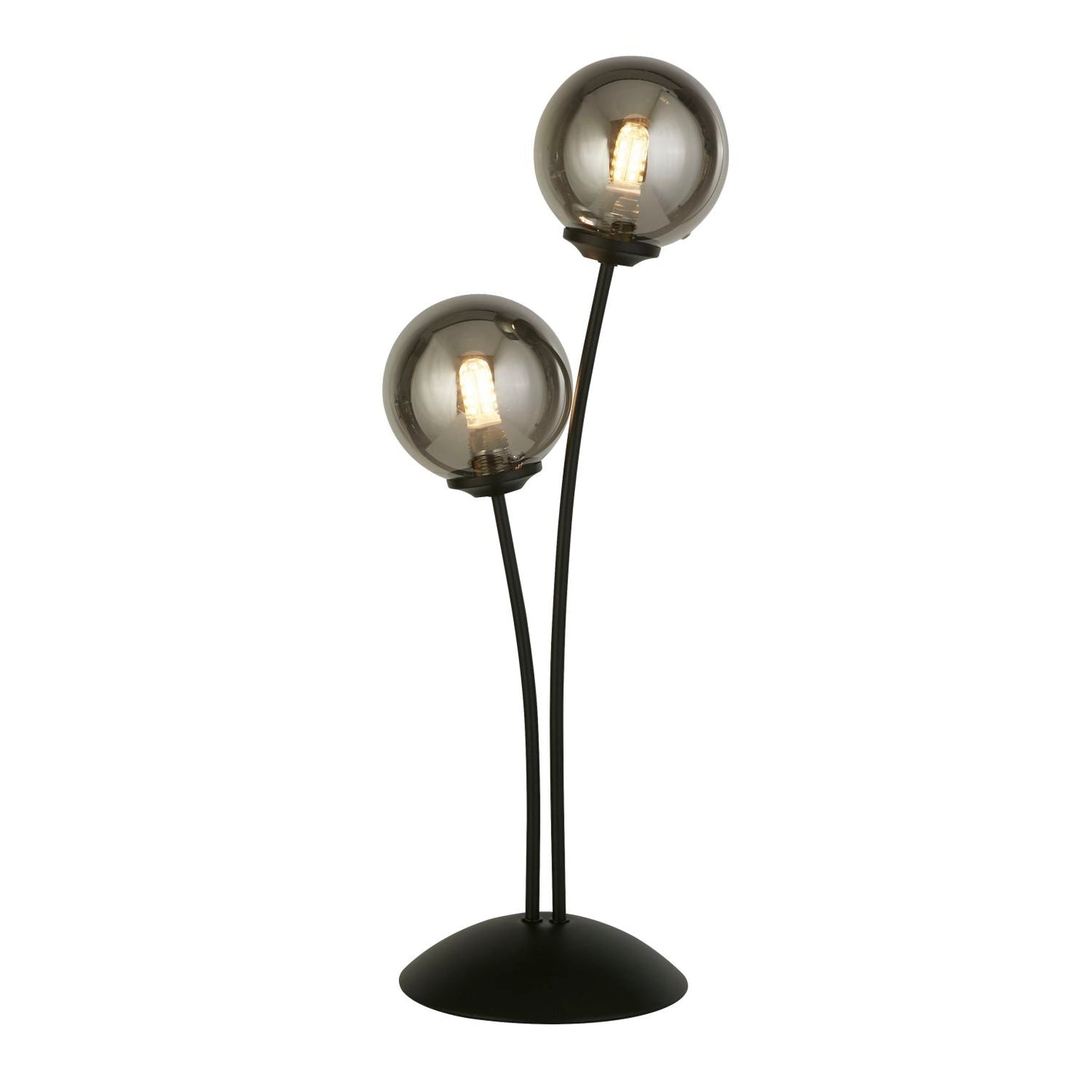 Smoke And Black 2 Light Table Lamp