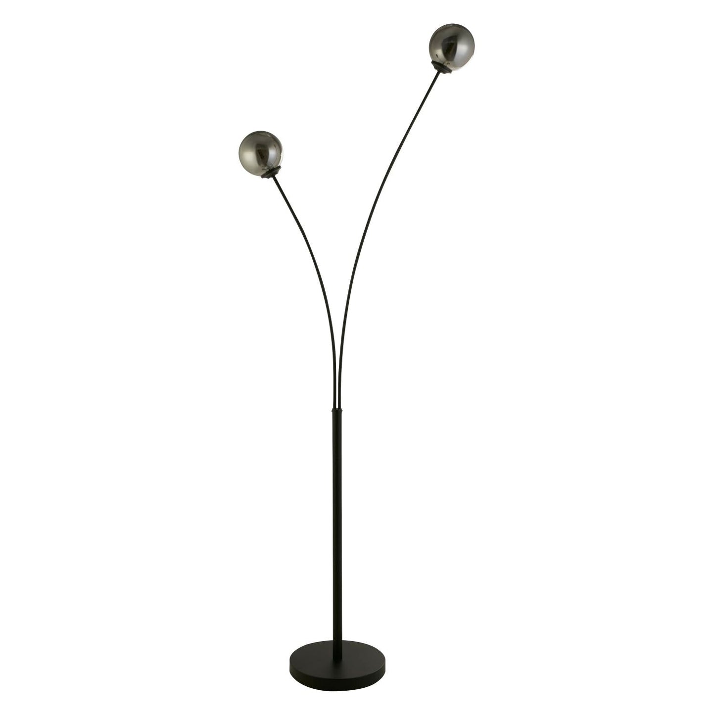 Smoke And Black 2 Light Floor Lamp