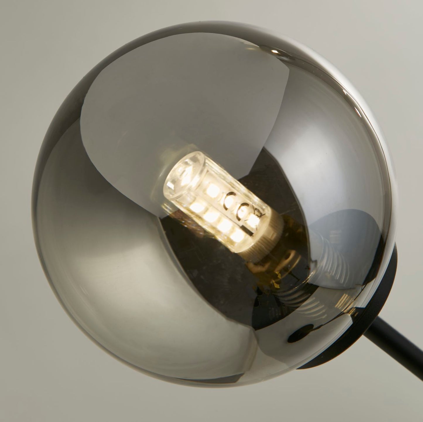 Smoke And Black 2 Light Floor Lamp