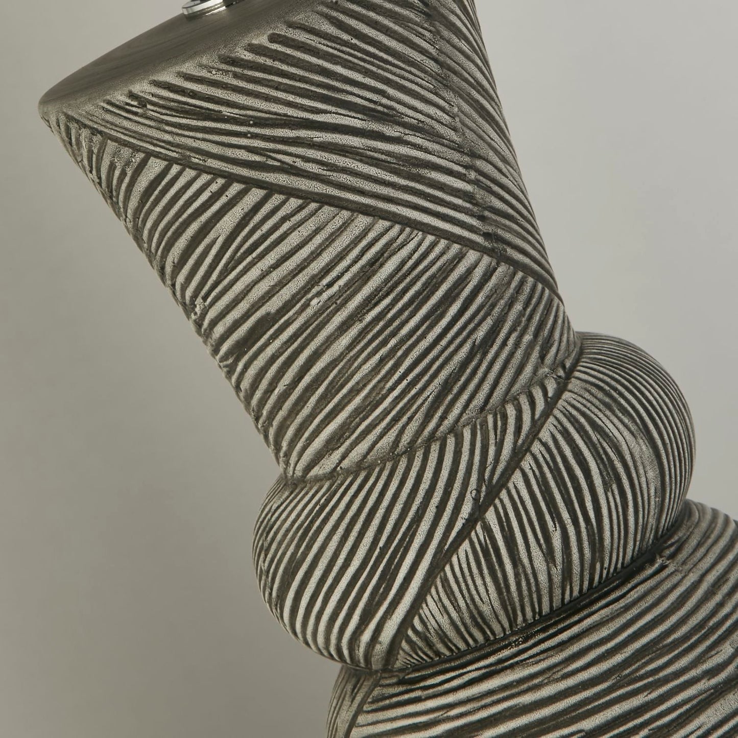 Grey Ceramic Textured Table Lamp