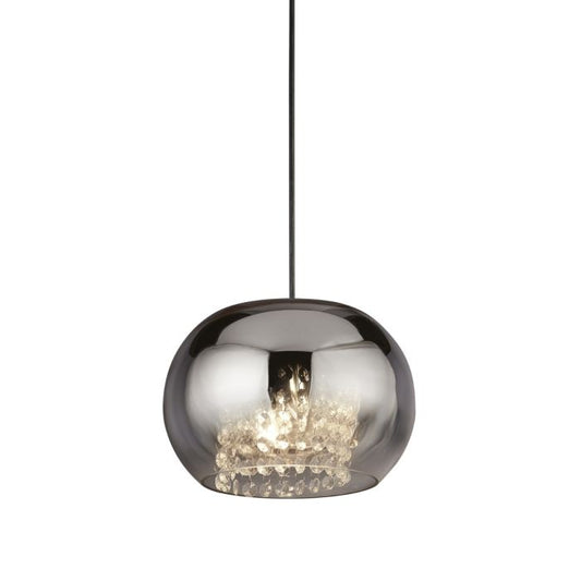 Rose Chrome Glass Non-Electric Light Shade