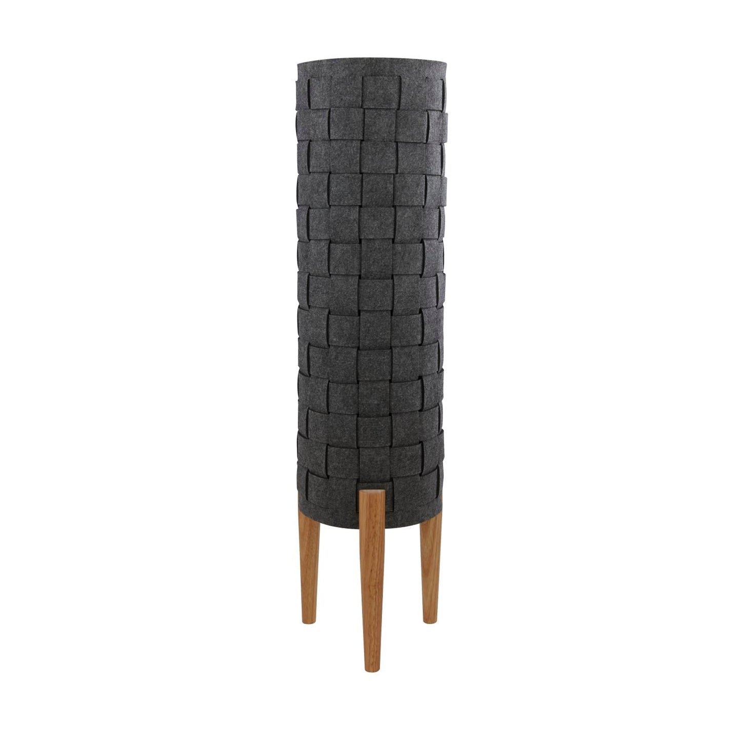 Grey Felt Weave Floor Lamp