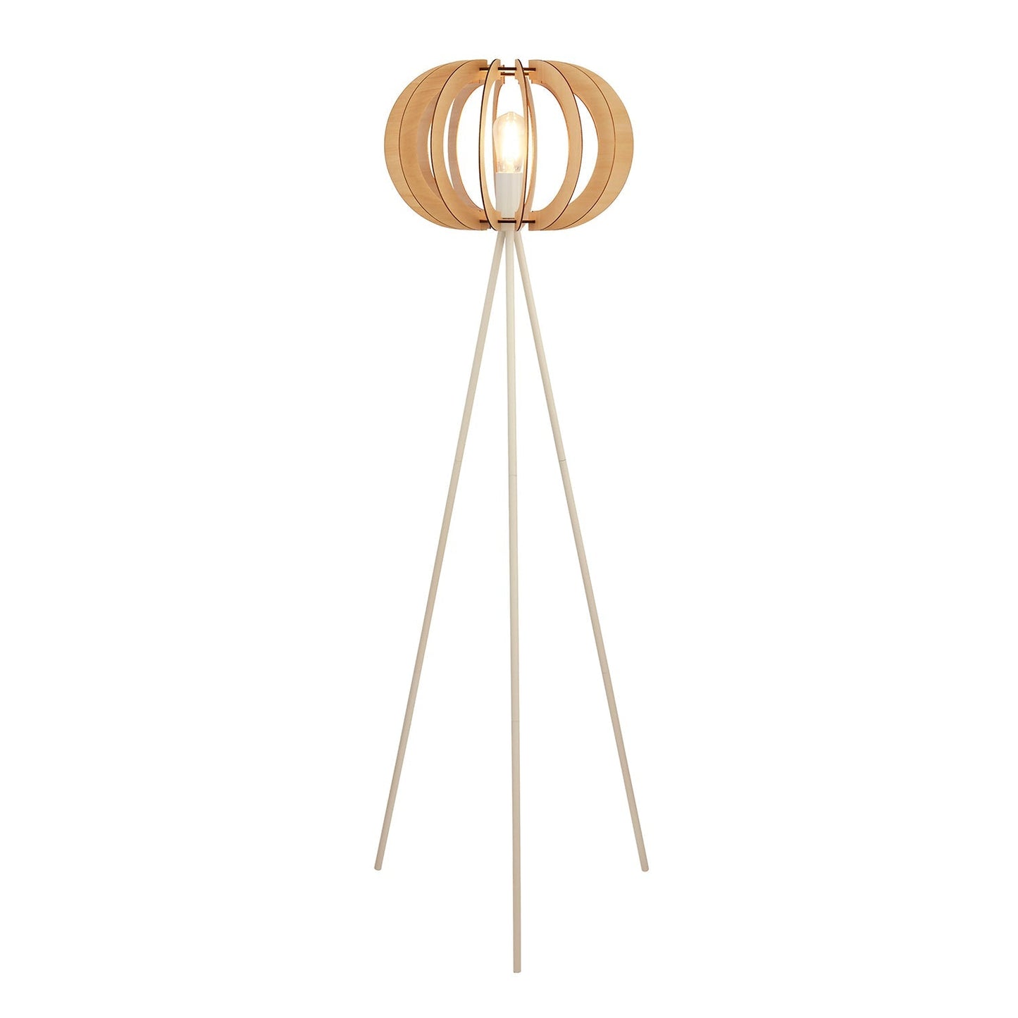 Contemporary Oak Floor Lamp