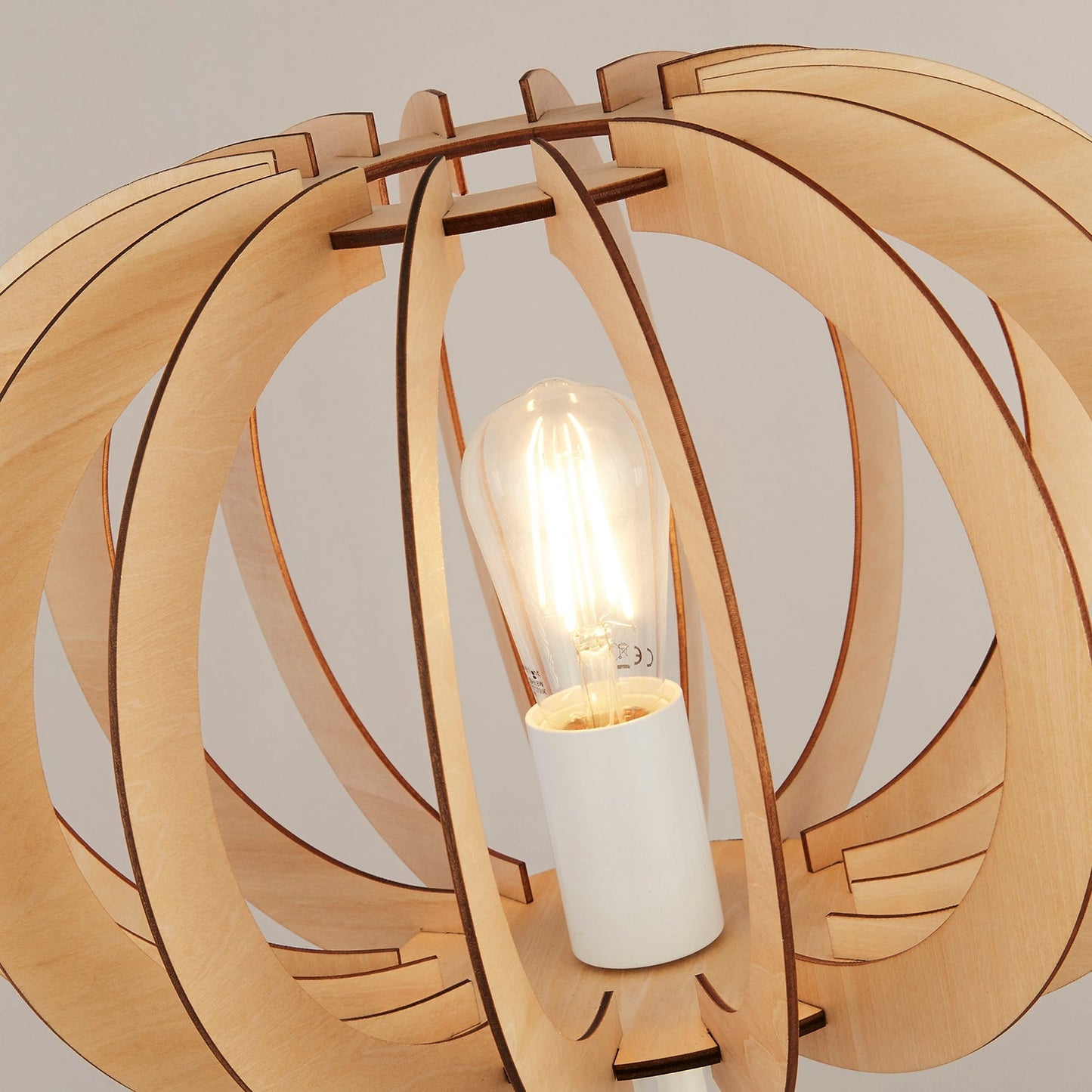 Contemporary Oak Floor Lamp