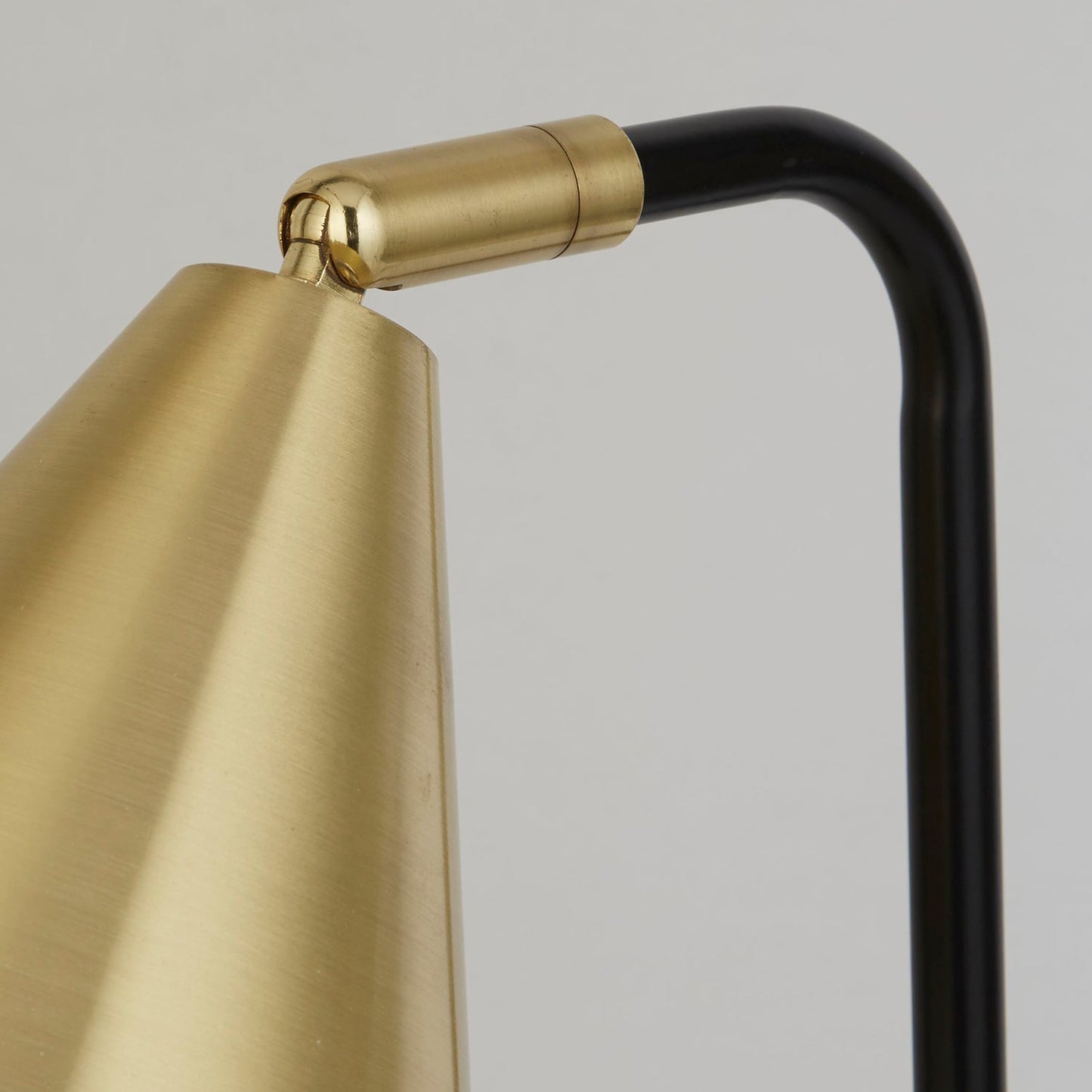Brass and Black Storage Desk Lamp