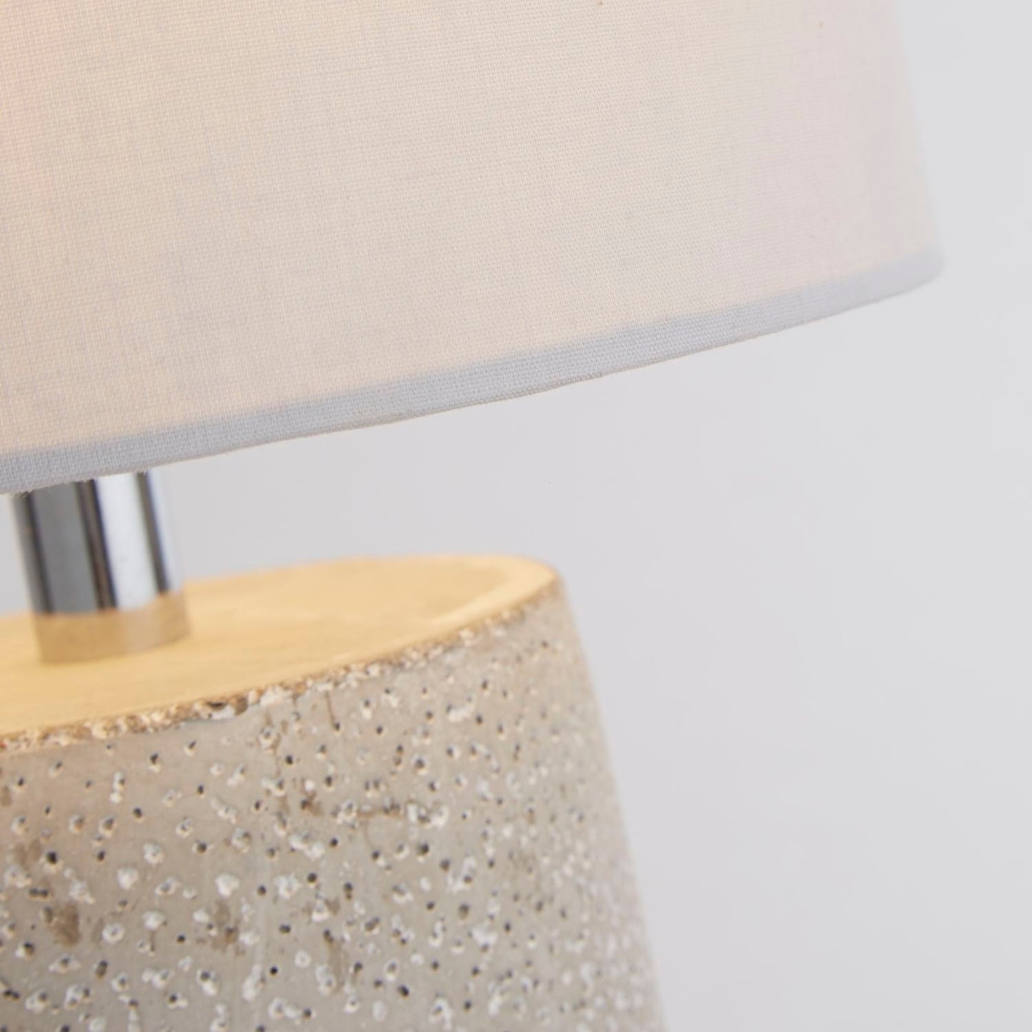 Grey Table Lamp With White Shade