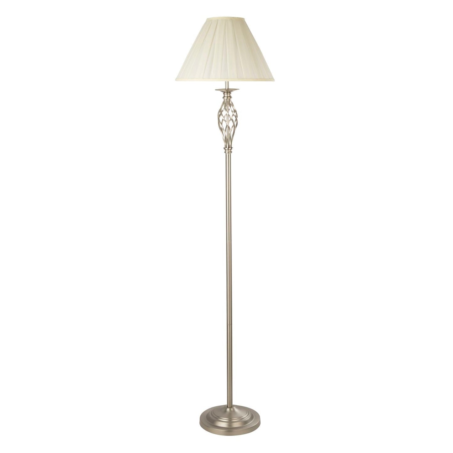 Satin Silver Touch Floor Lamp