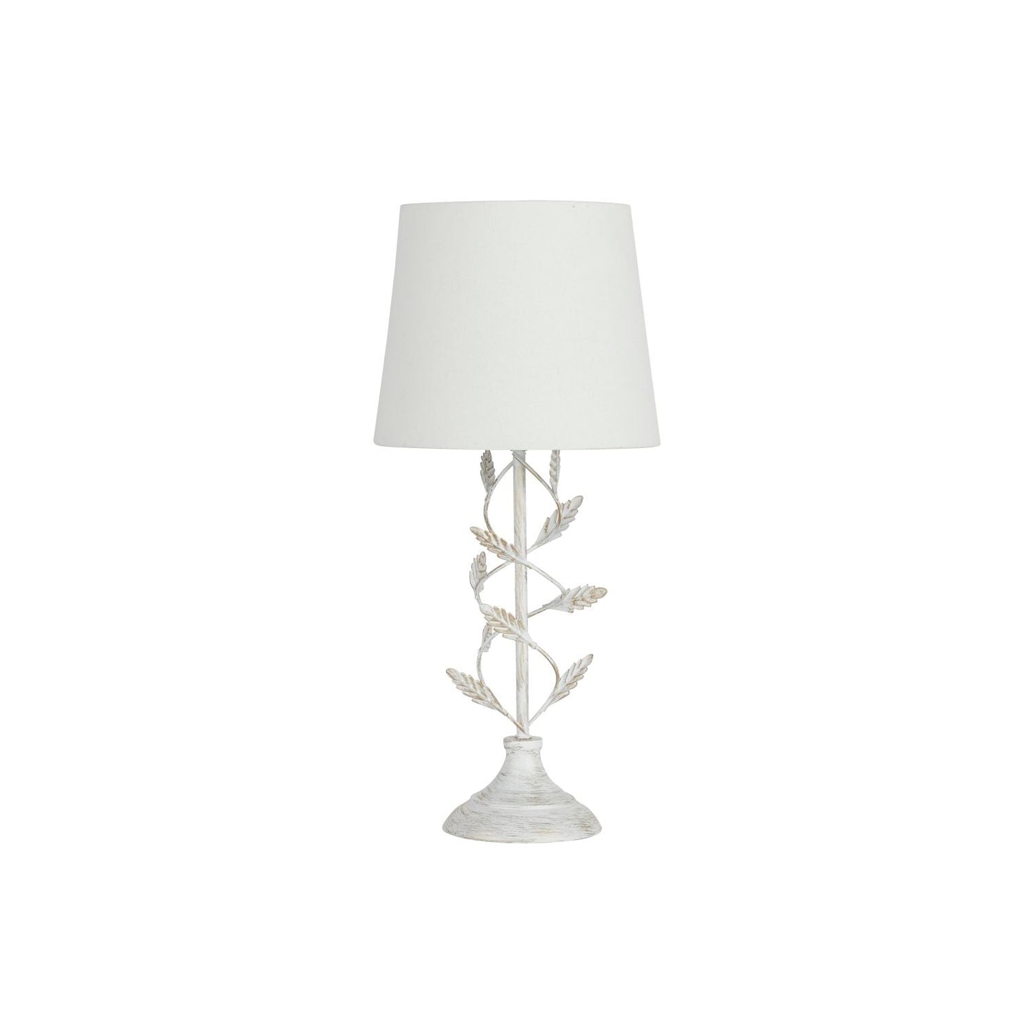 Cream Decorative Metal Leaf Table Lamp