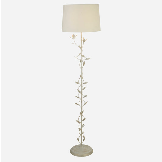 Cream Decorative Metal Leaf Floor Lamp
