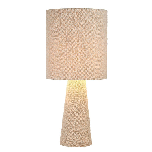 Cream Boucle Fabric Table Lamp