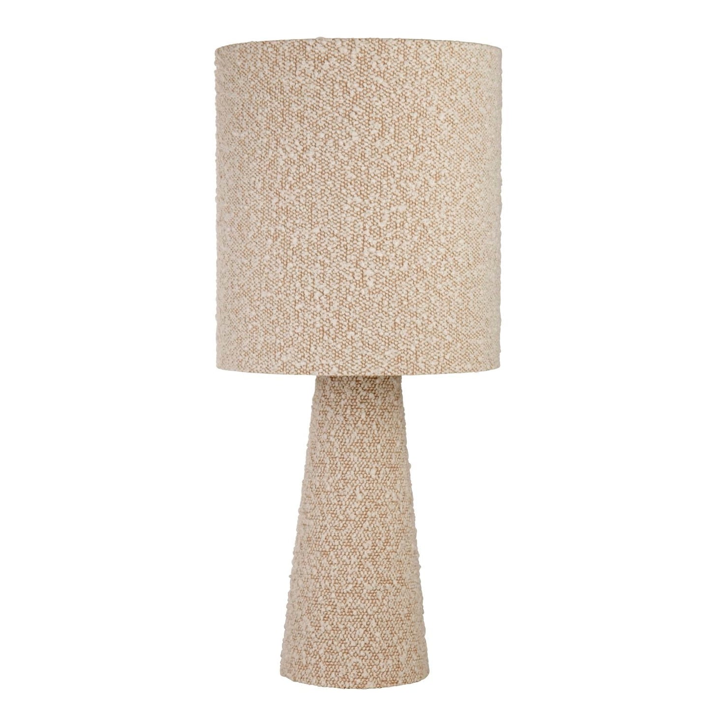 Cream Boucle Fabric Table Lamp