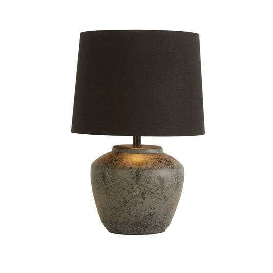 Black Ceramic Table Lamp with Shade