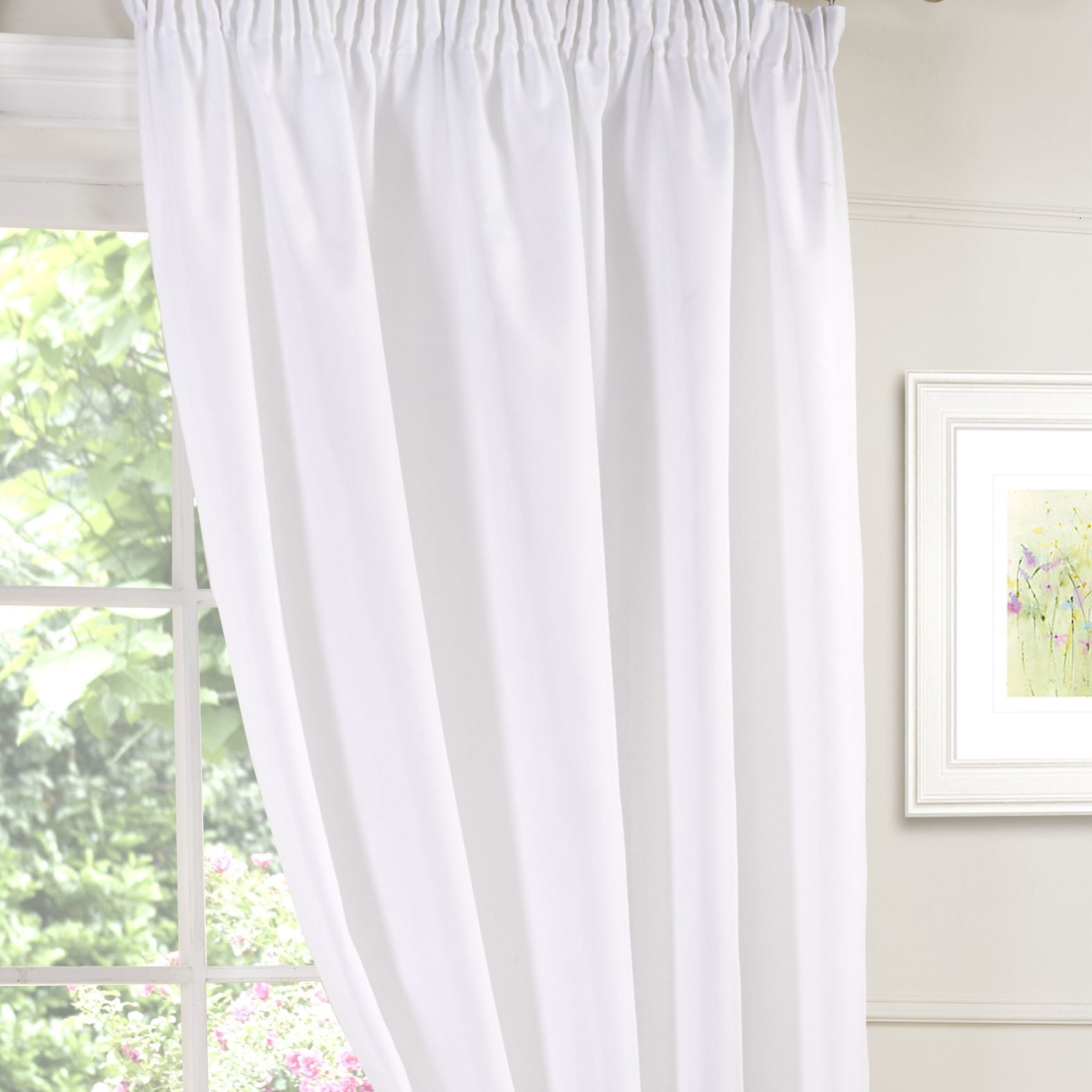 White Lined Pencil Pleat Voile Curtains Julian Charles Home White Lined Pencil Pleat Voile Curtains Julian Charles Home