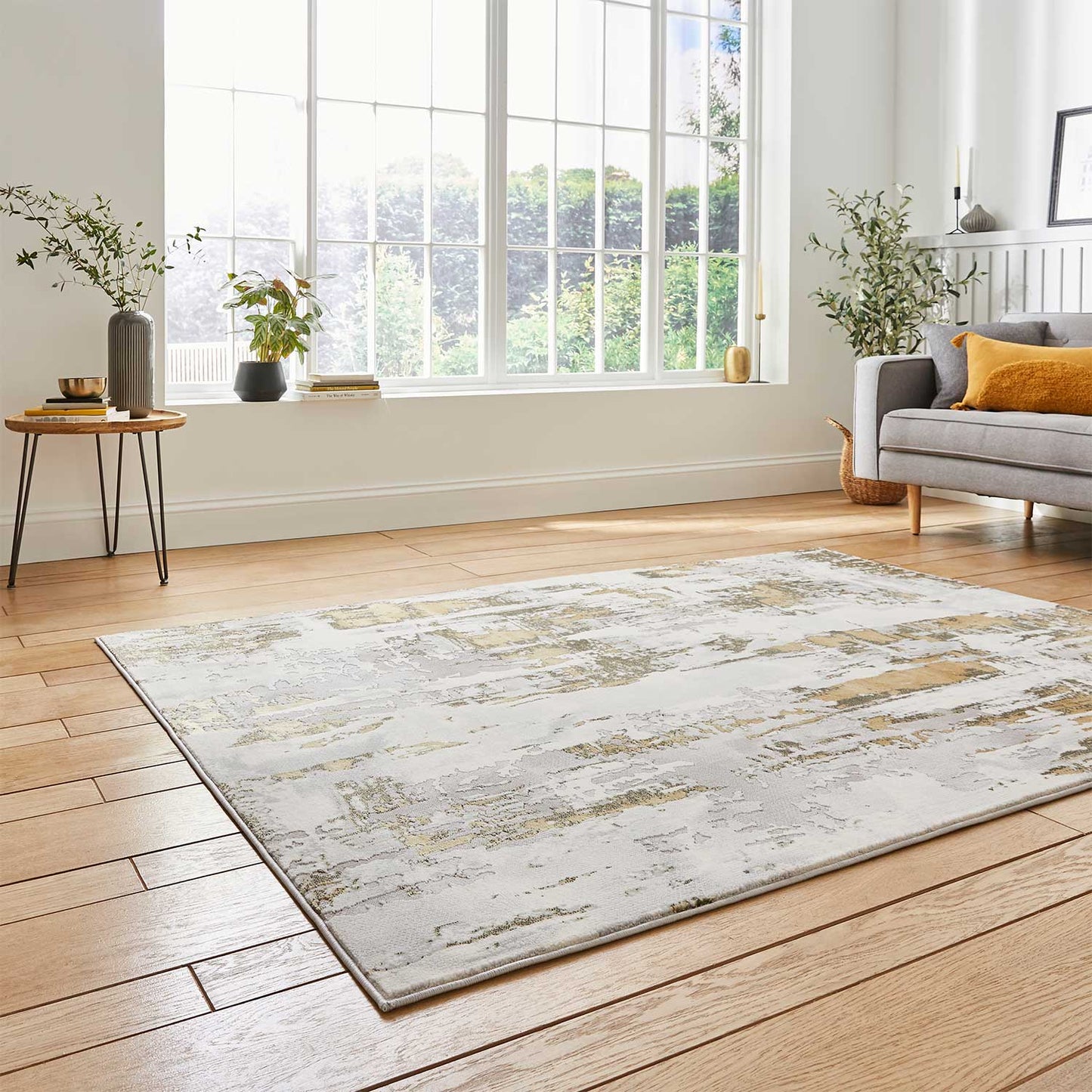 Apollo GR579 Grey/Gold Rug