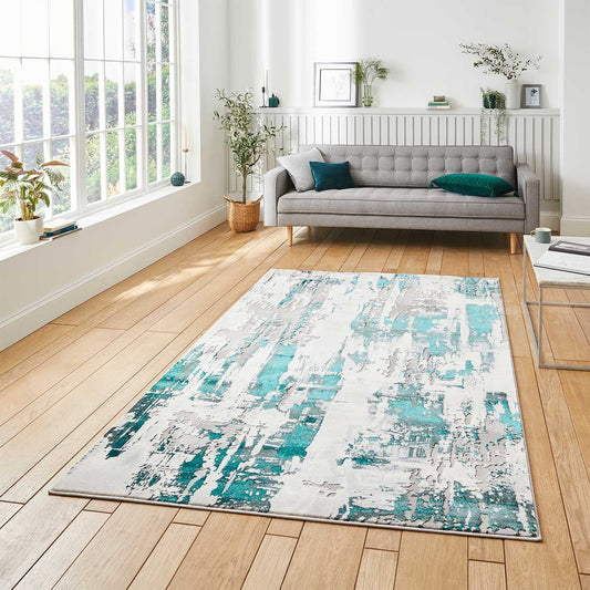 Apollo GR579 Grey/Green Rug