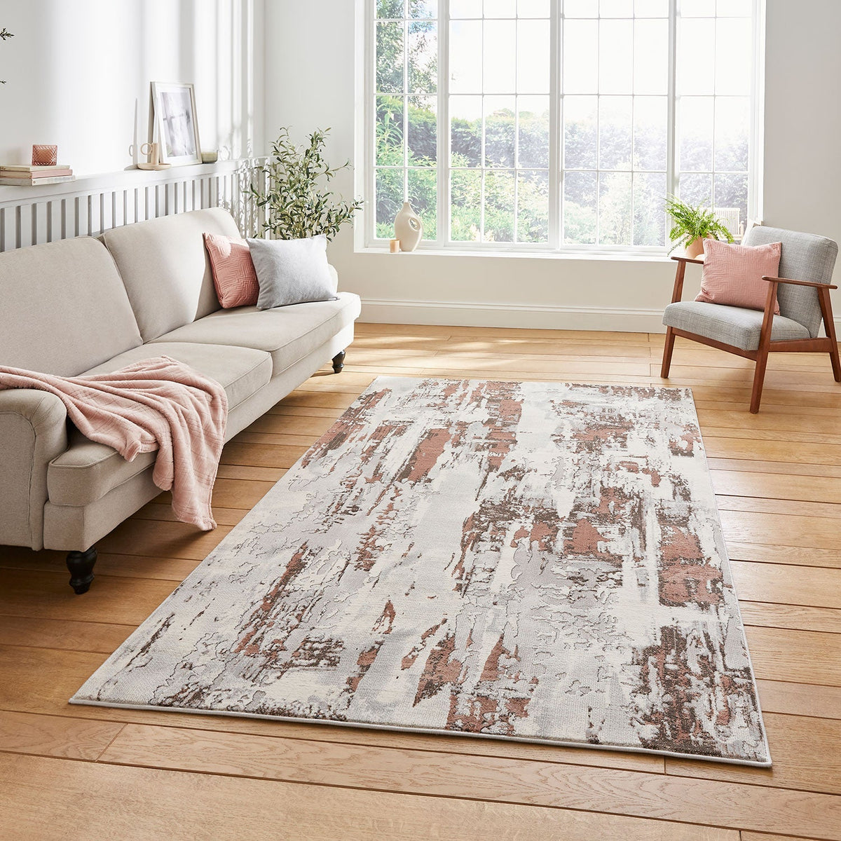 Apollo GR579 Grey Rose Rug