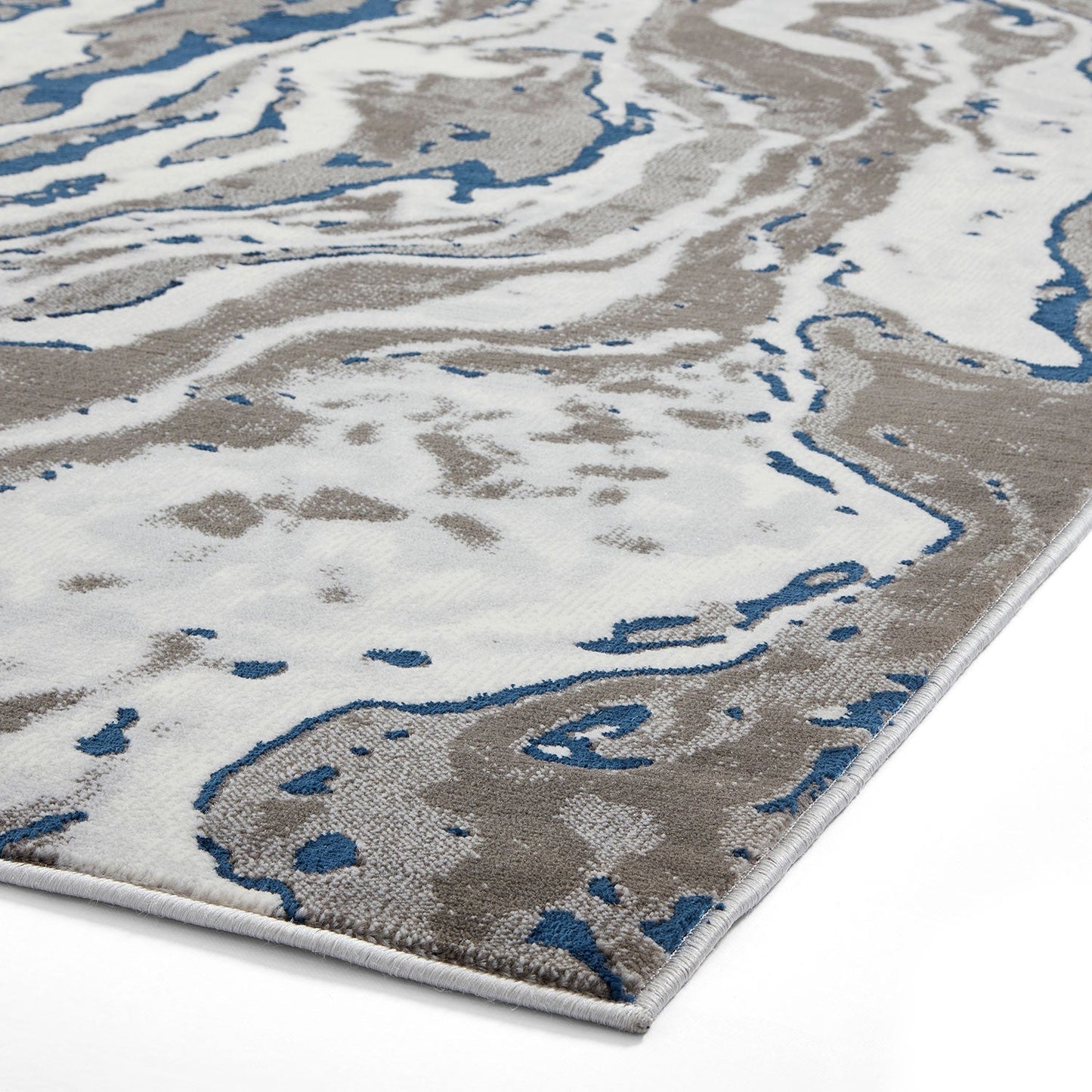 Apollo GR584 Grey/Navy Rug