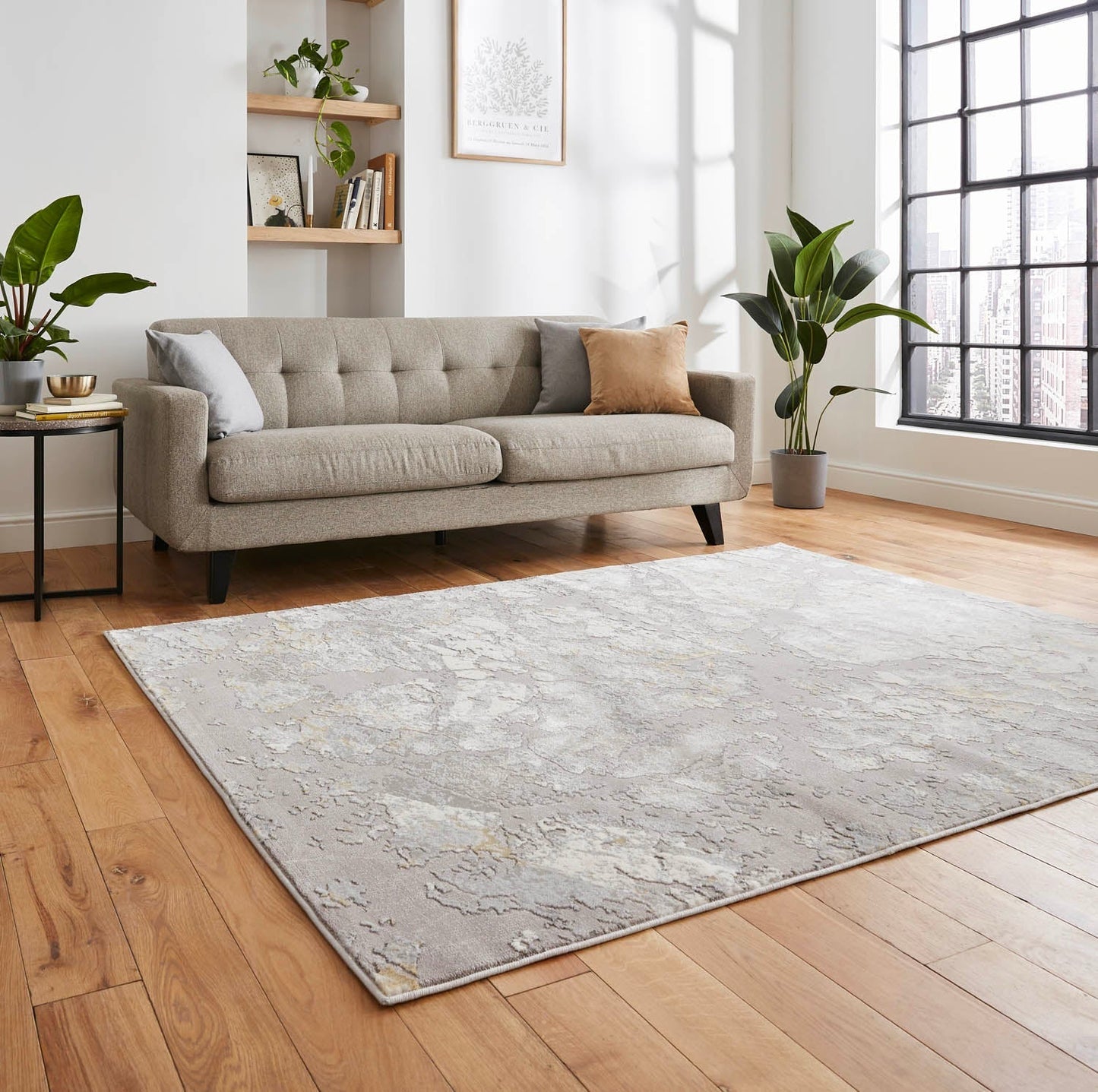 Apollo 2677 Grey/Gold Rug