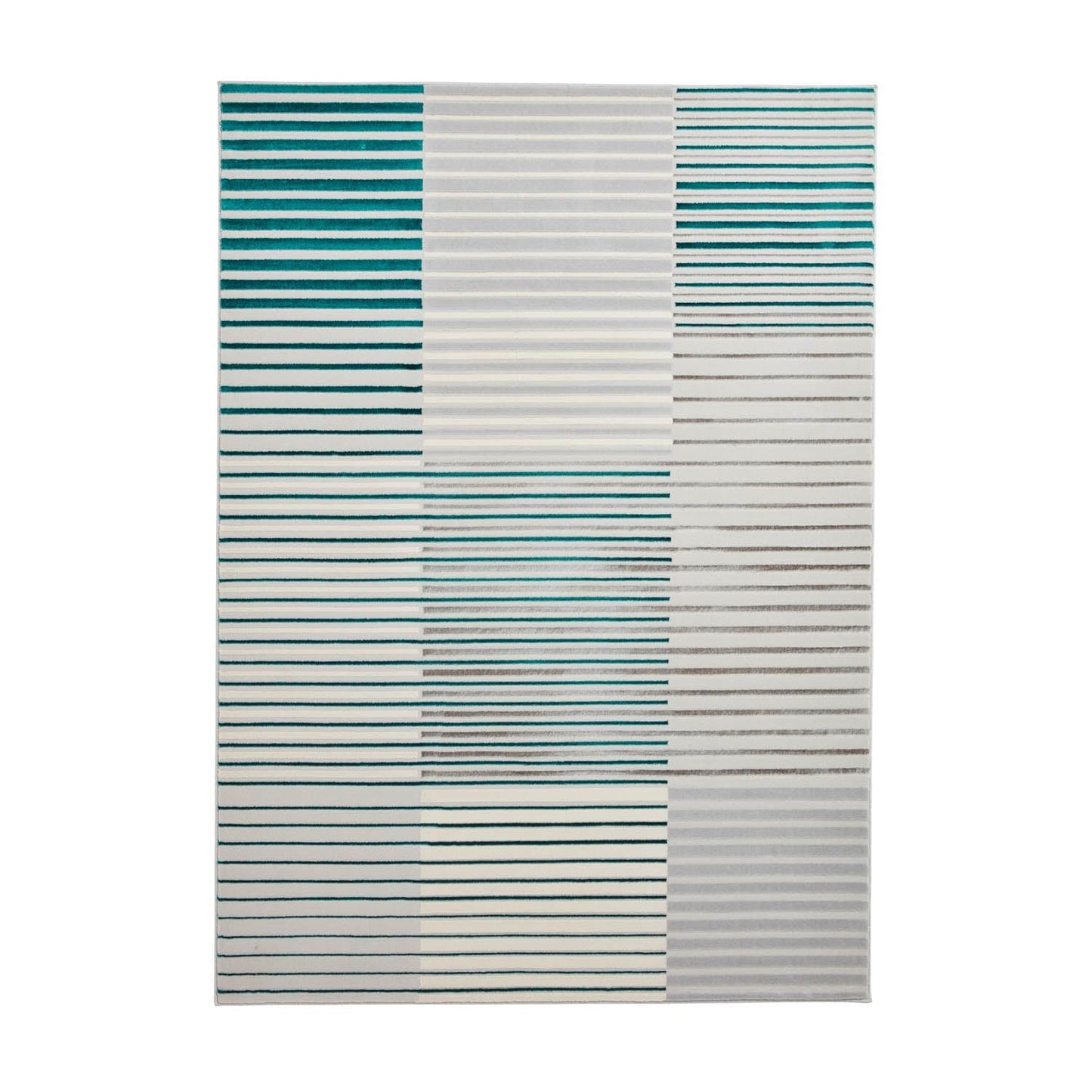 Apollo 2681 Grey/Green Stripe Rug