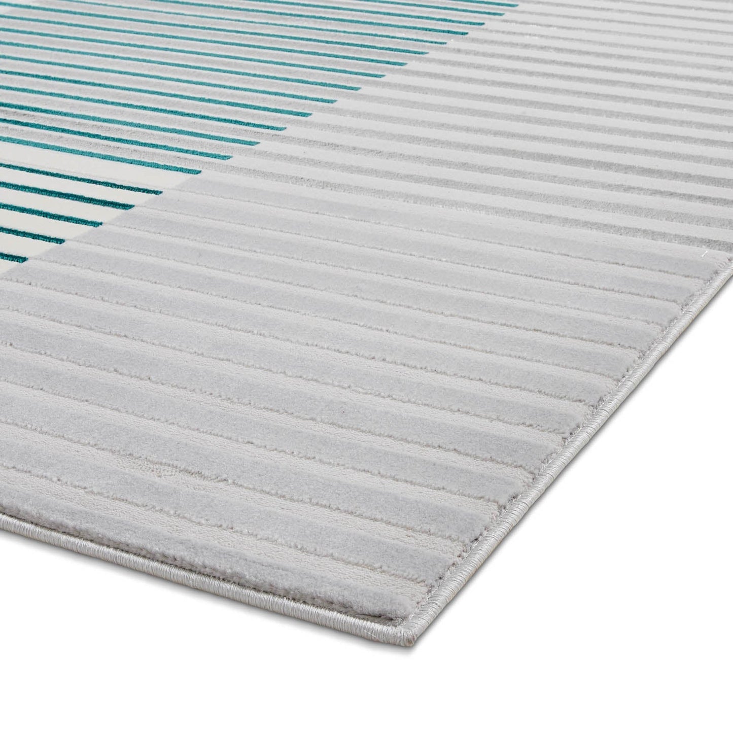 Apollo 2681 Grey/Green Stripe Rug