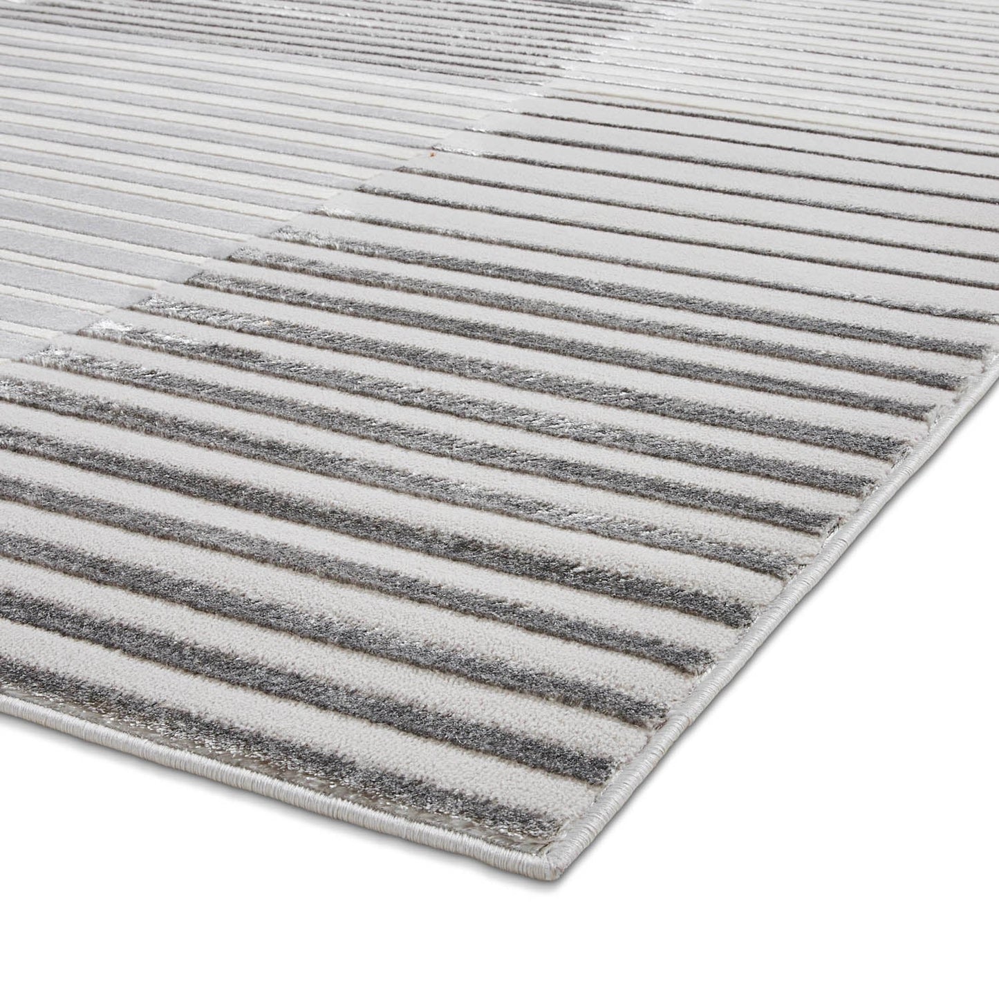 Apollo 2681 Grey/Ivory Stripe Rug