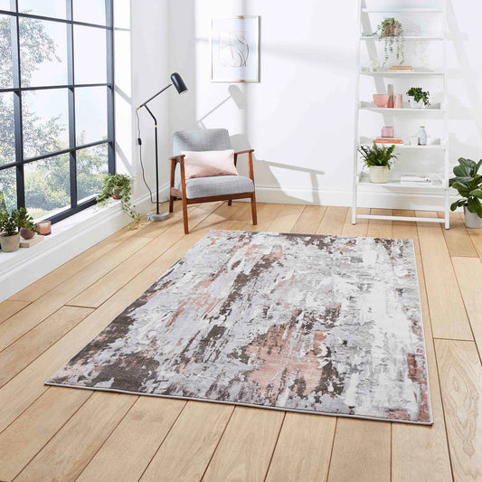 Apollo GR580 Grey/Rose Rug