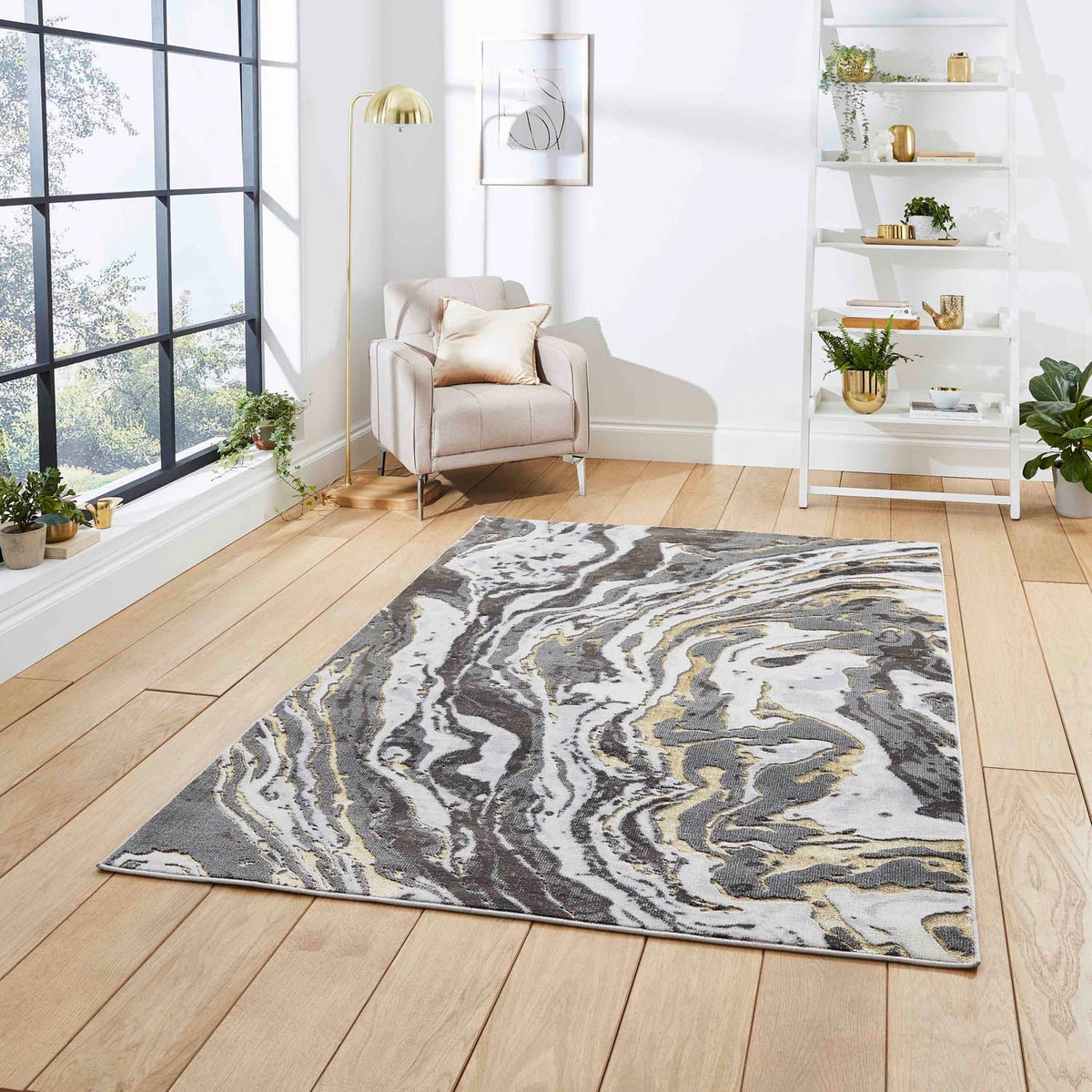 Apollo GR584 Grey Gold Rug