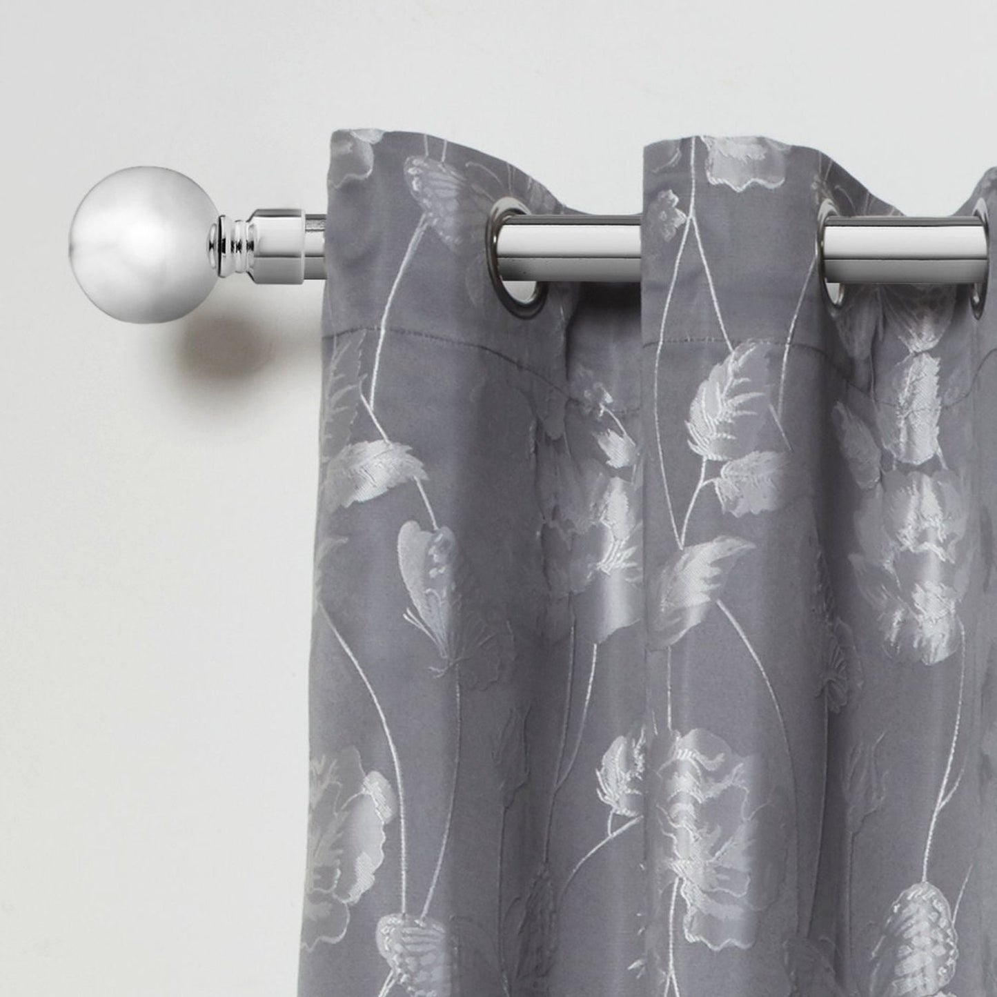 Chrome Ball Extendable Curtain Pole