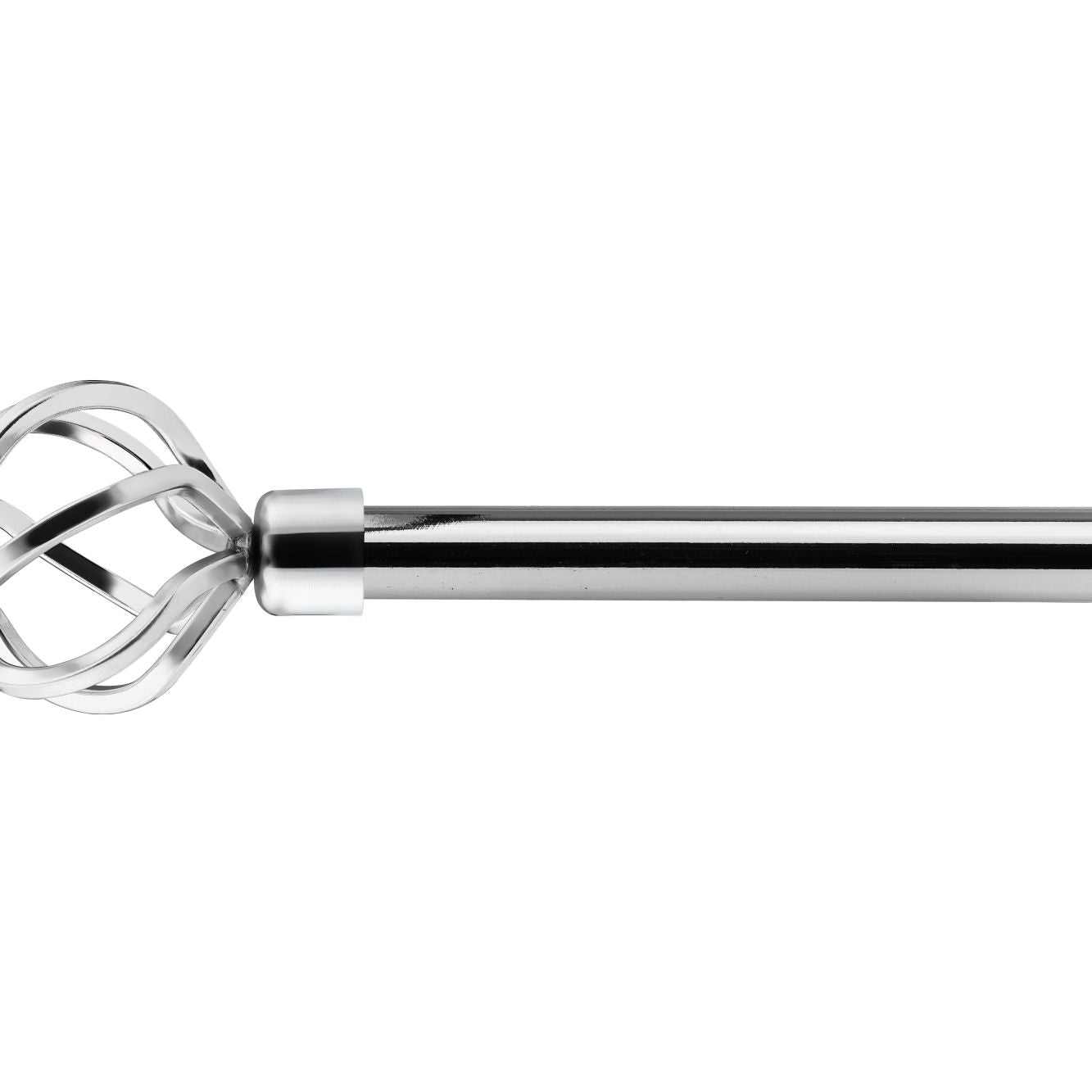 Chrome Bird Cage Extendable Curtain Pole