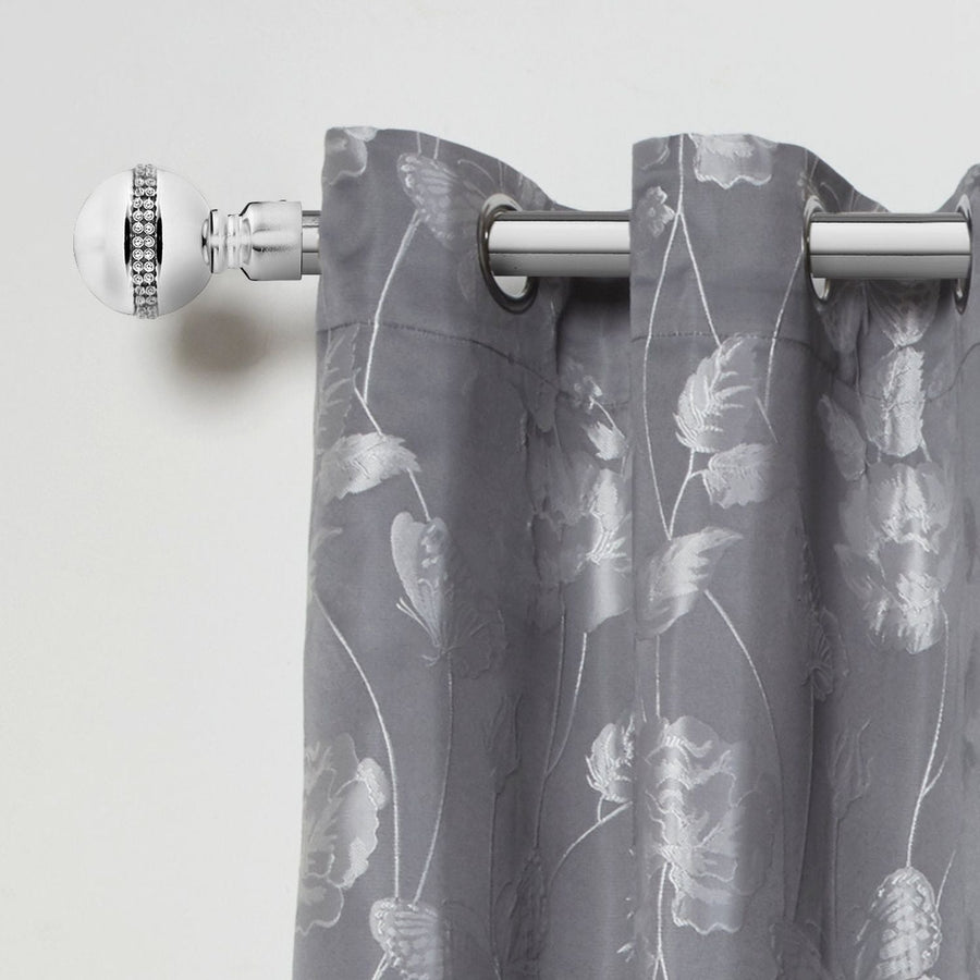 Chrome Bling Diamond Extendable Curtain Pole