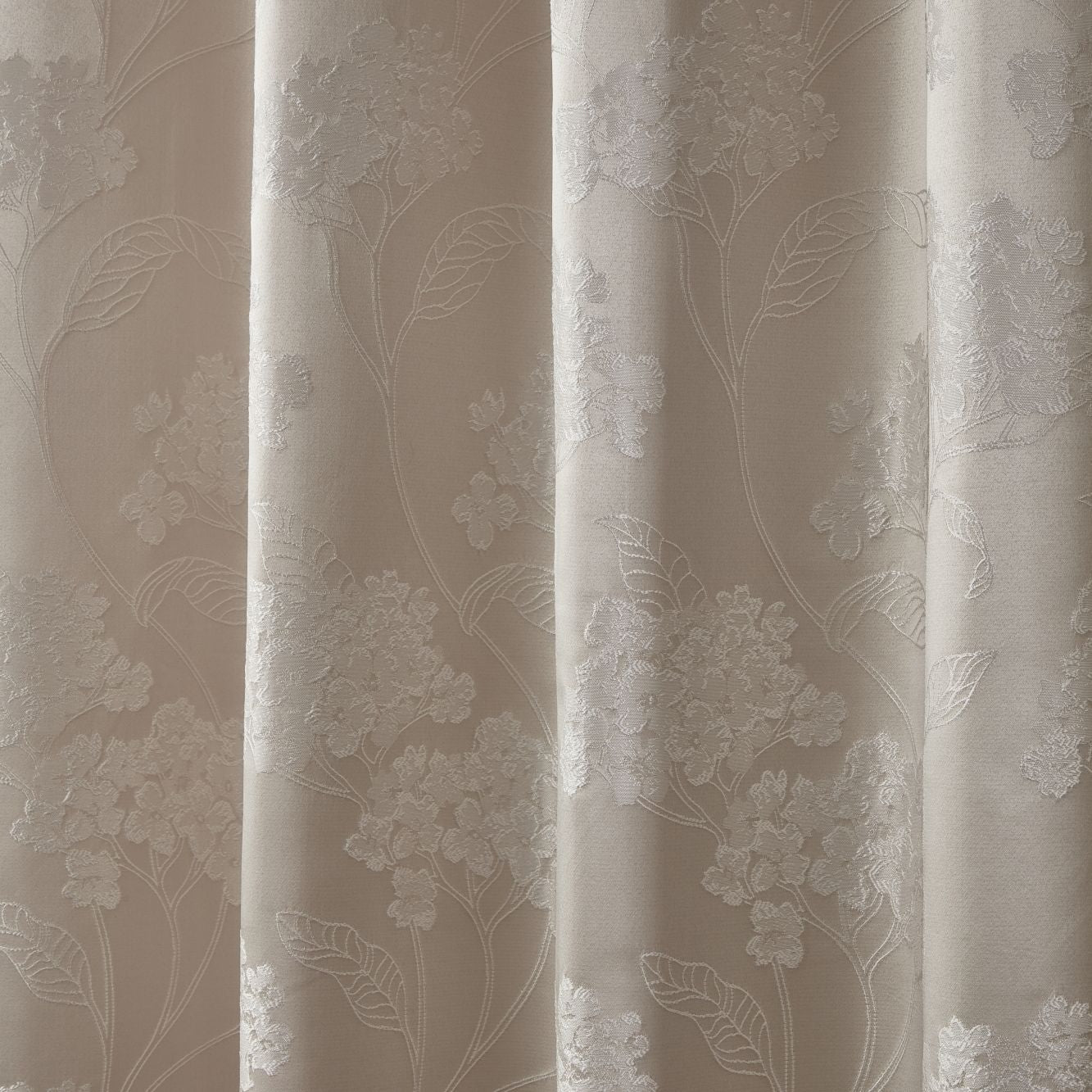 Blossom Cream Lined Eyelet Jacquard Curtains