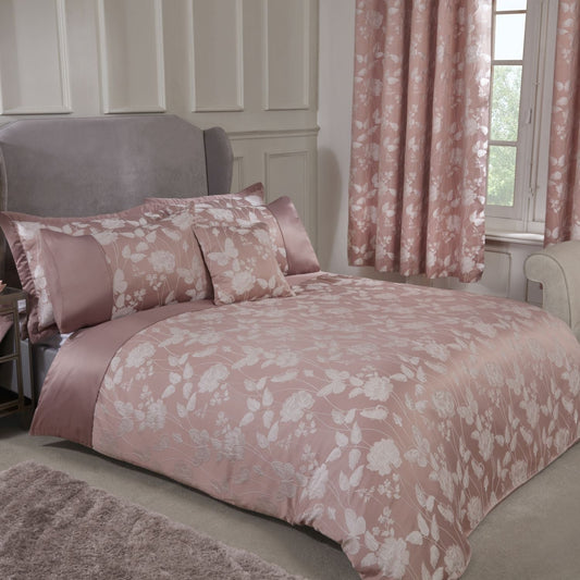 Butterfly Meadow Blush Pink Embellished Jacquard Duvet Set