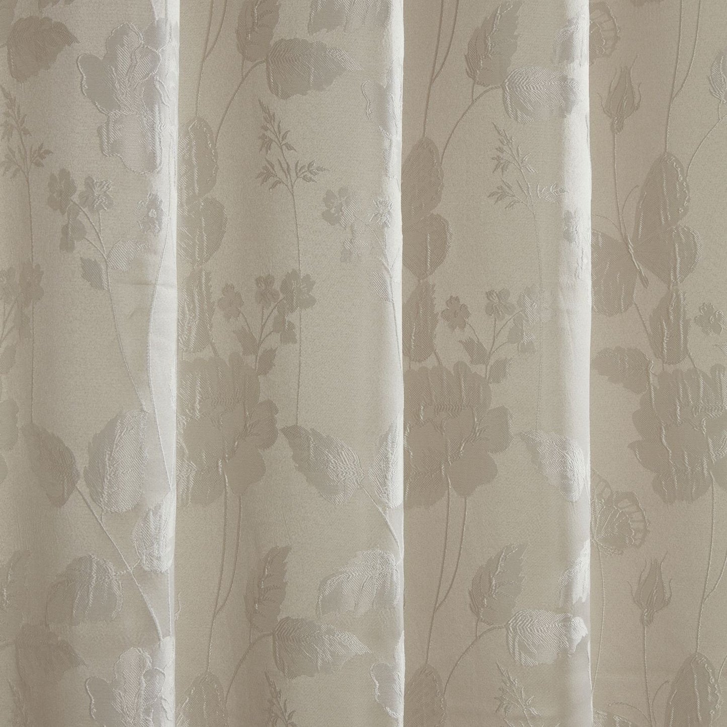 Butterfly Meadow Cream Lined Eyelet Jacquard Curtains